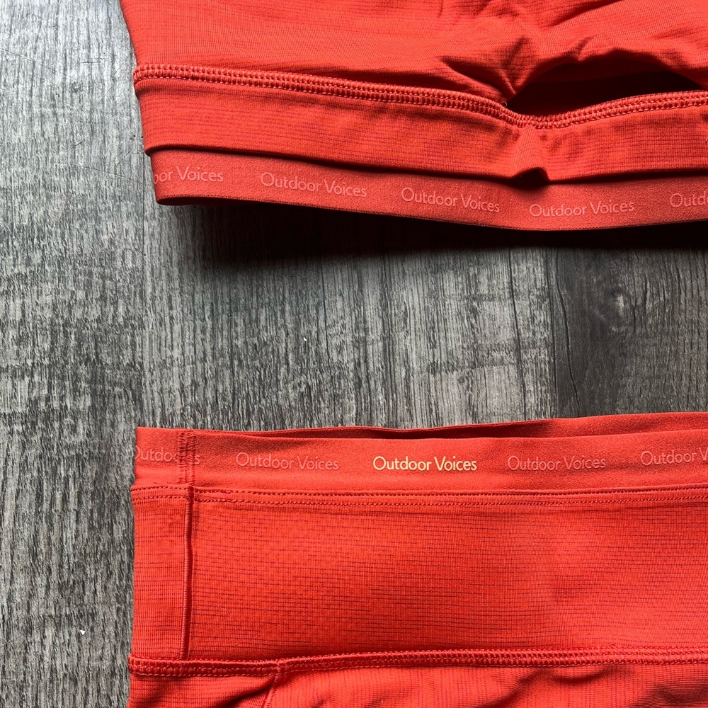 Outdoor Voices Matching Legging & Bra Set